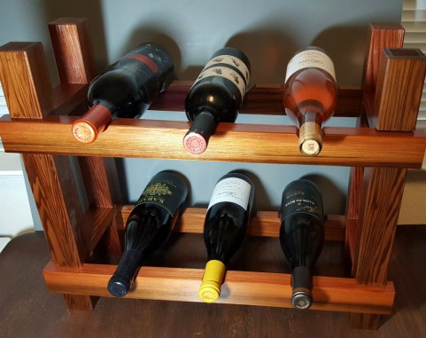 Reclaimed Redwood Wine Rack